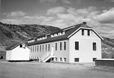The former Kamloops Indian Residential School in British Columbia, circa 1950.